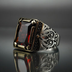 RUBY GEMSTONE 925 STERLING SILVER HANDMADE RING