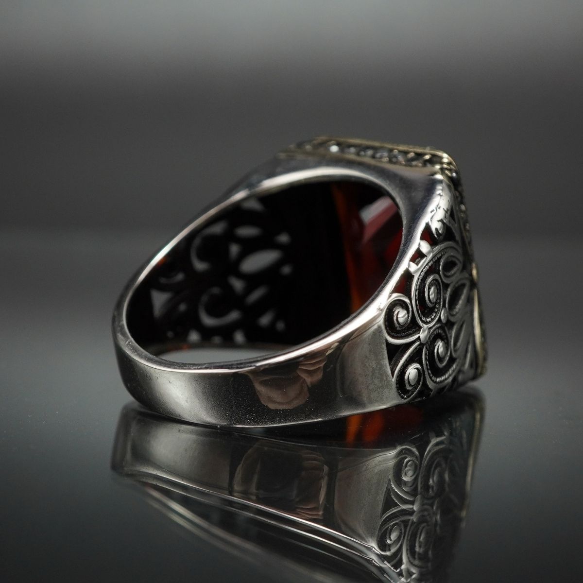 RUBY GEMSTONE 925 STERLING SILVER HANDMADE RING FOR MEN