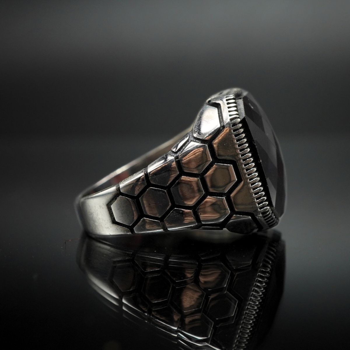 RED RUBY GEMSTONE 925 STERLING SILVER HANDMADE RING FOR MEN