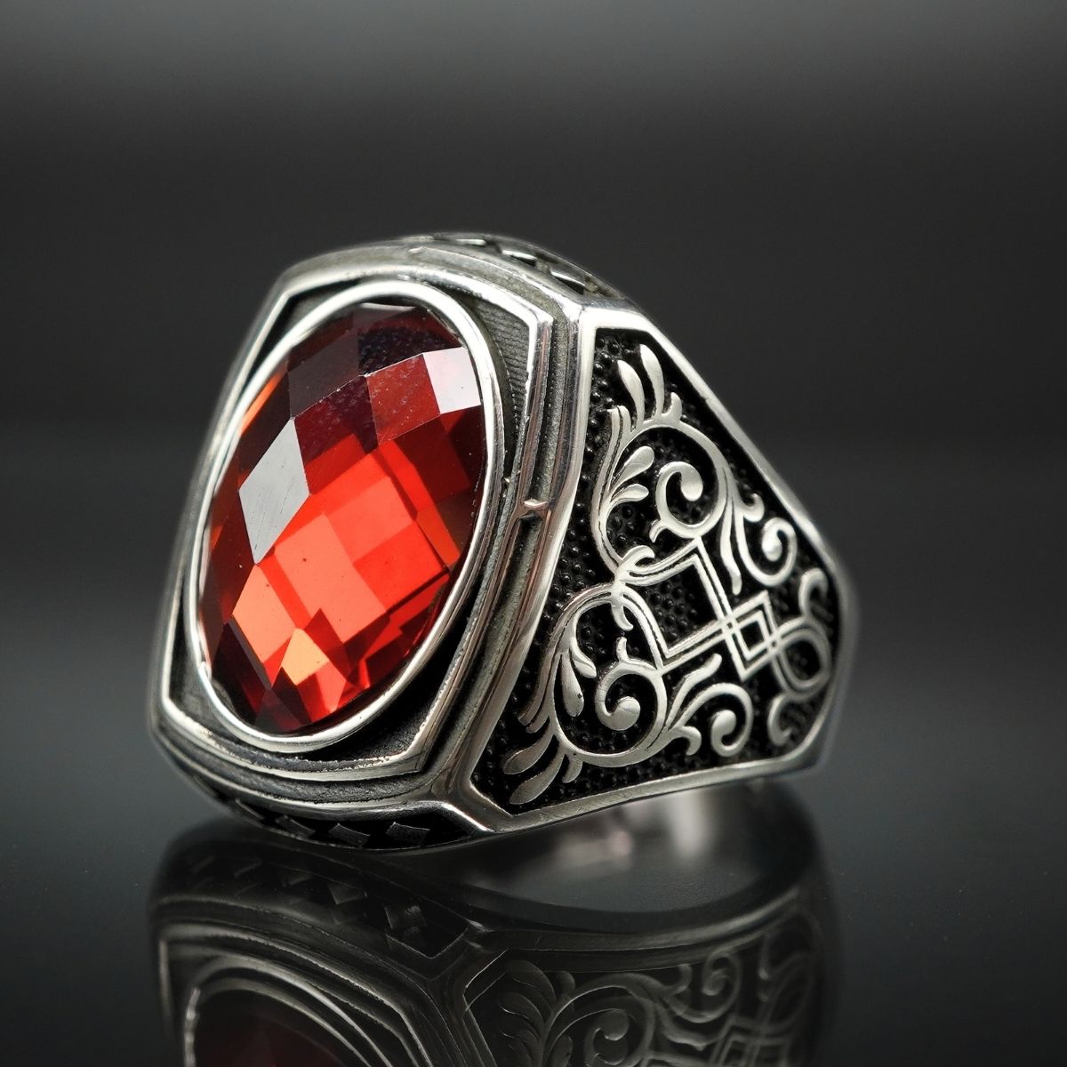 RUBY GEMSTONE 925 STERLING SILVER HANDMADE RING