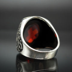 RUBY GEMSTONE 925 STERLING SILVER HANDMADE RING
