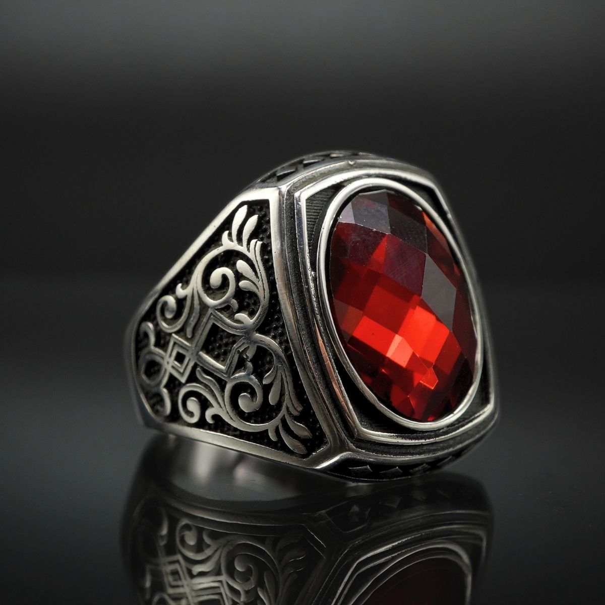 RUBY GEMSTONE 925 STERLING SILVER HANDMADE RING