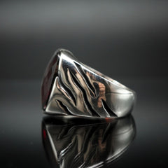 RUBY GEMSTONE HANDMADE RING IN 925 STERLING SILVER