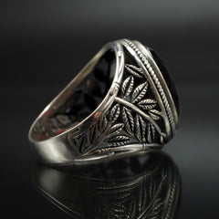 TURKISH HANDMADE RUBY GEMSTONE 925 STERLING SILVER RING FOR MEN