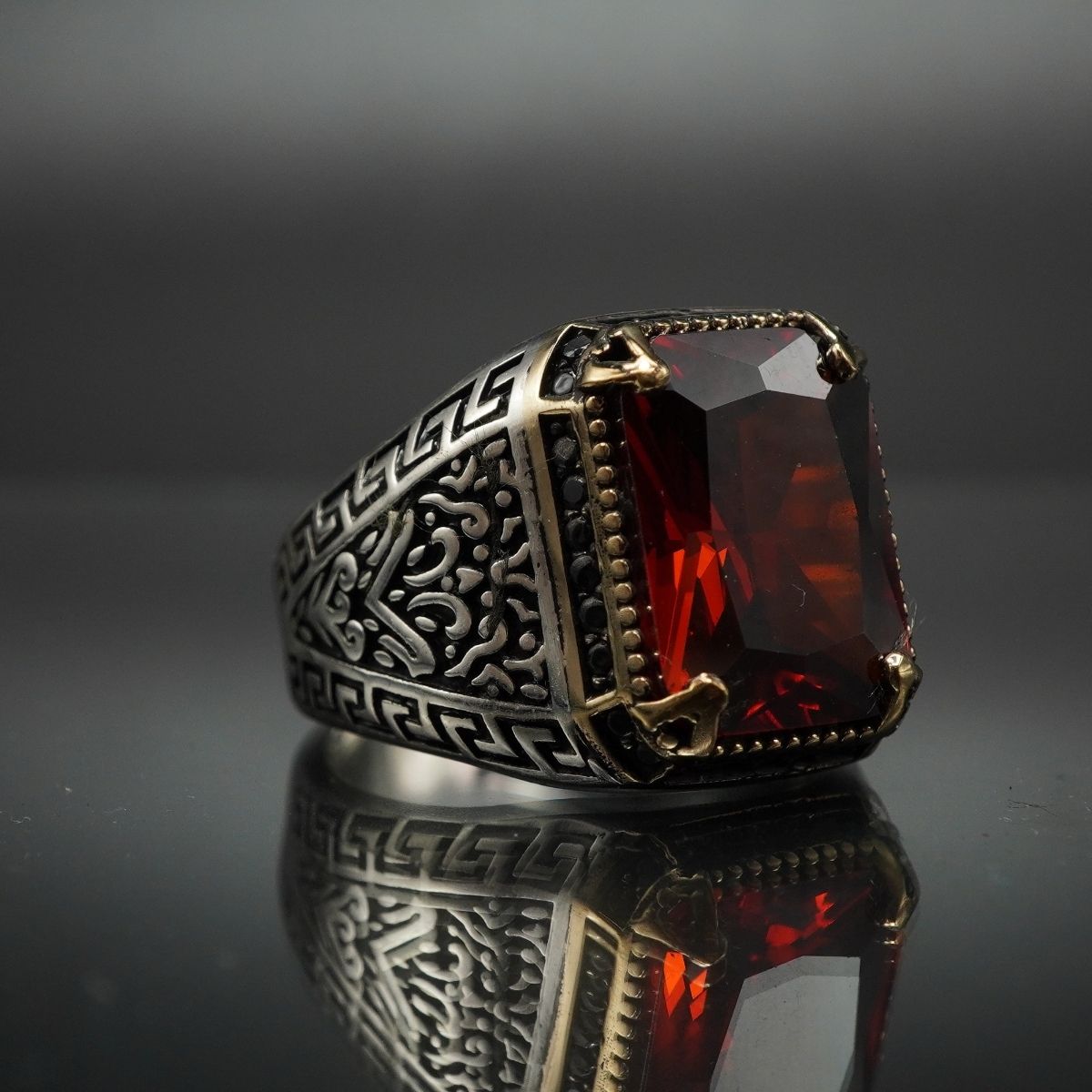 RUBY 925 STERLING SILVER HANDMADE RING