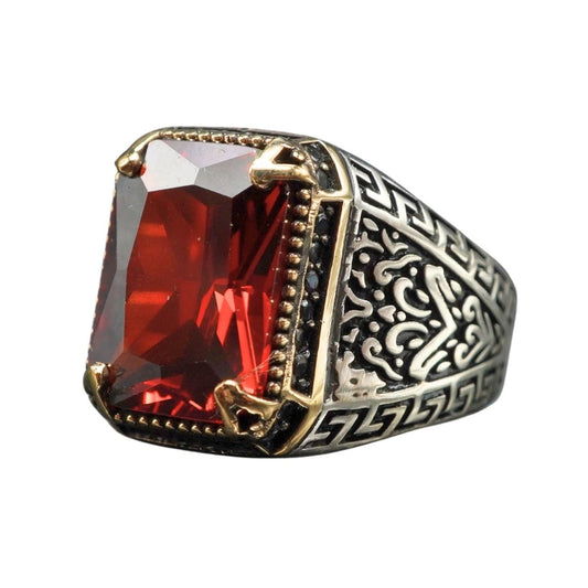 RUBY 925 STERLING SILVER HANDMADE RING