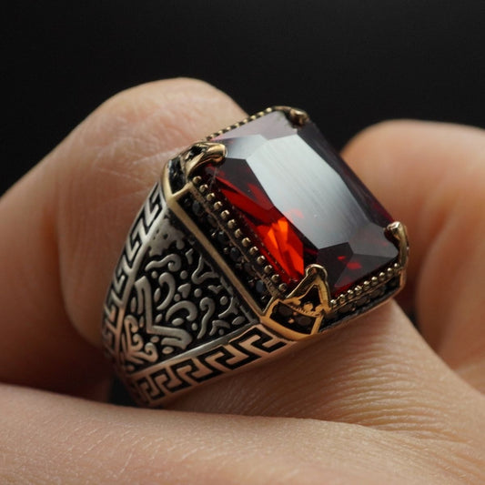 RUBY 925 STERLING SILVER HANDMADE RING