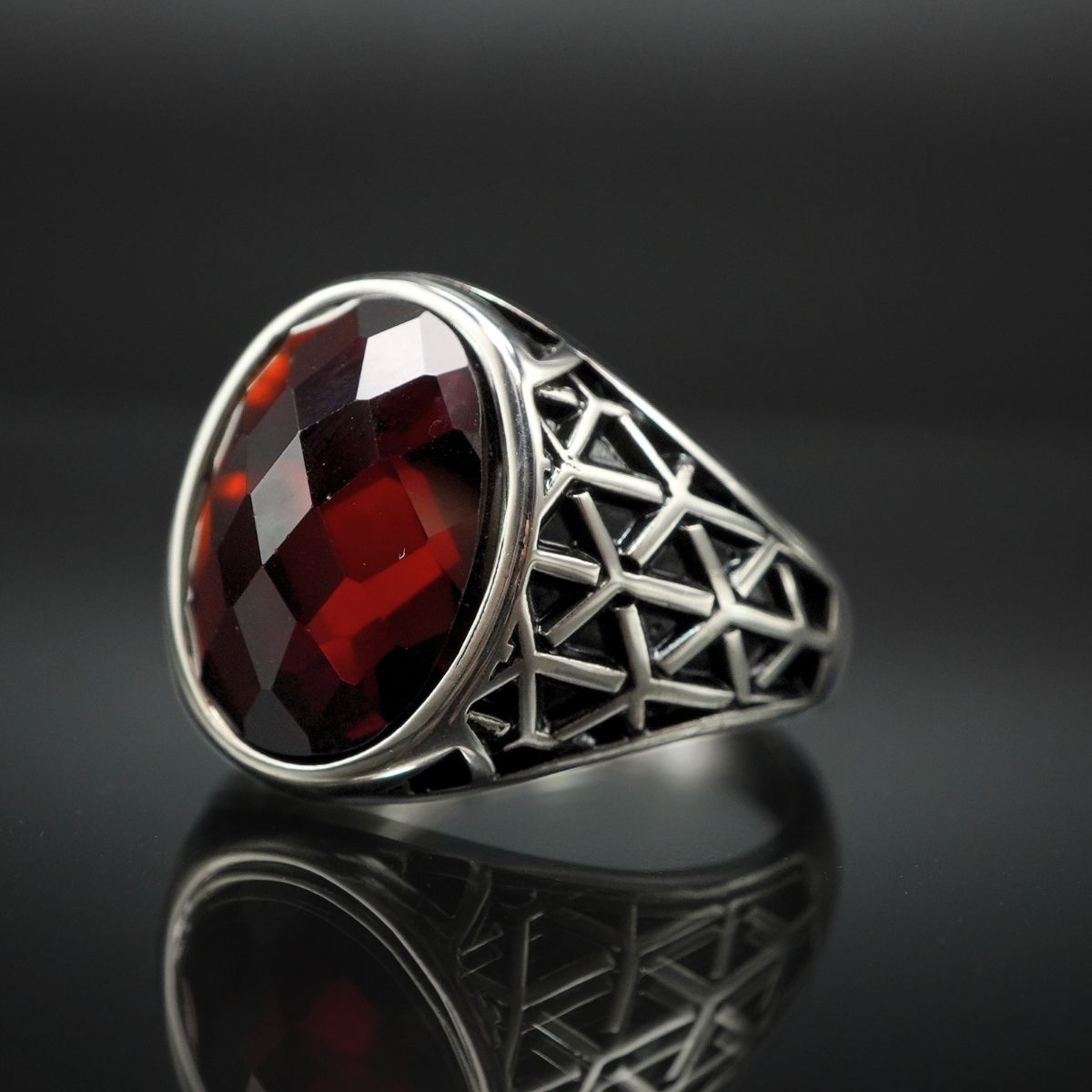 RUBY HANDMADE 925 STERLING SILVER RING