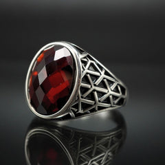 RUBY HANDMADE 925 STERLING SILVER RING