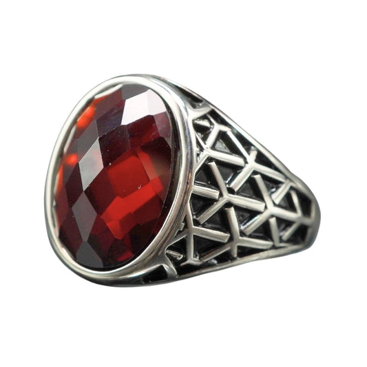 RUBY HANDMADE 925 STERLING SILVER RING