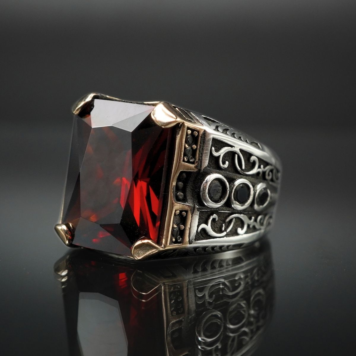 RUBY STONE 925 STERLING SILVER HANDMADE RING