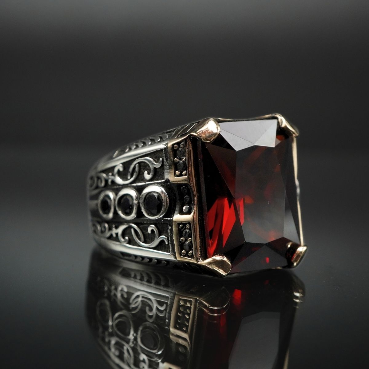 RUBY STONE 925 STERLING SILVER HANDMADE RING