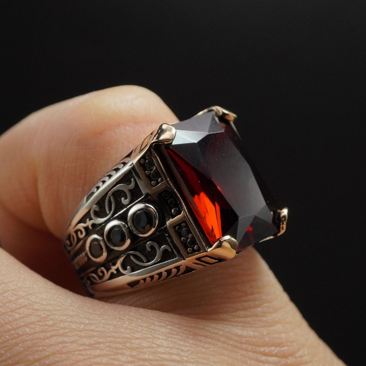 RUBY STONE 925 STERLING SILVER HANDMADE RING