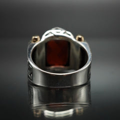 RUBY HANDMADE 925 STERLING SILVER RING FOR MEN