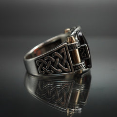 RUBY HANDMADE 925 STERLING SILVER RING FOR MEN