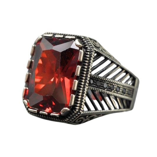 RUBY GEMSTONE 925 STERLING SILVER HANDMADE RING