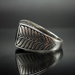 BLACK ONYX 925 STERLING SILVER HANDMADE RING FOR MEN