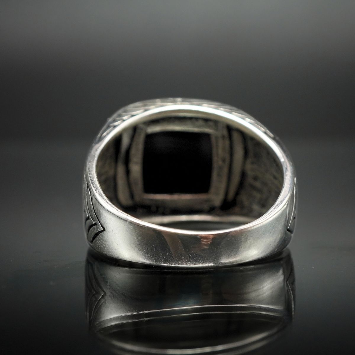 BLACK ONYX 925 STERLING SILVER HANDMADE RING FOR MEN
