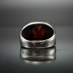 RUBY GEMSTONE 925 STERLING SILVER RING FOR MEN