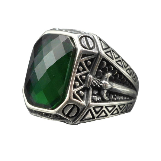 GREEN SWORD 925 STERLING SILVER RING