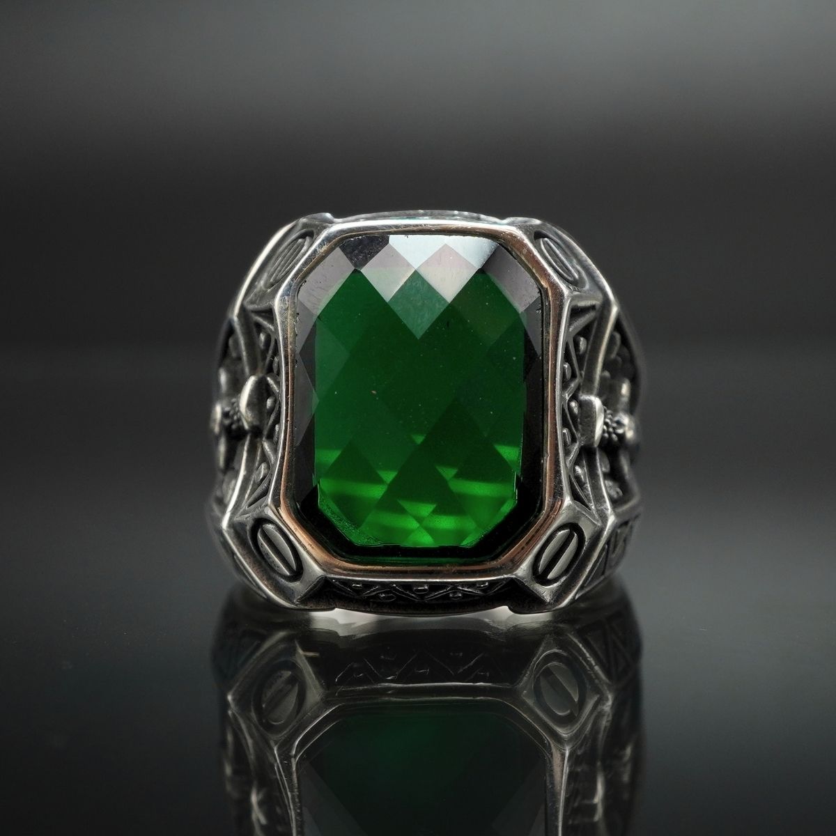 GREEN SWORD 925 STERLING SILVER RING