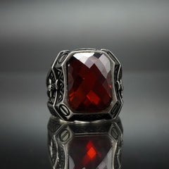 SWORD SILVER JEWELRY IN RED RUBY 