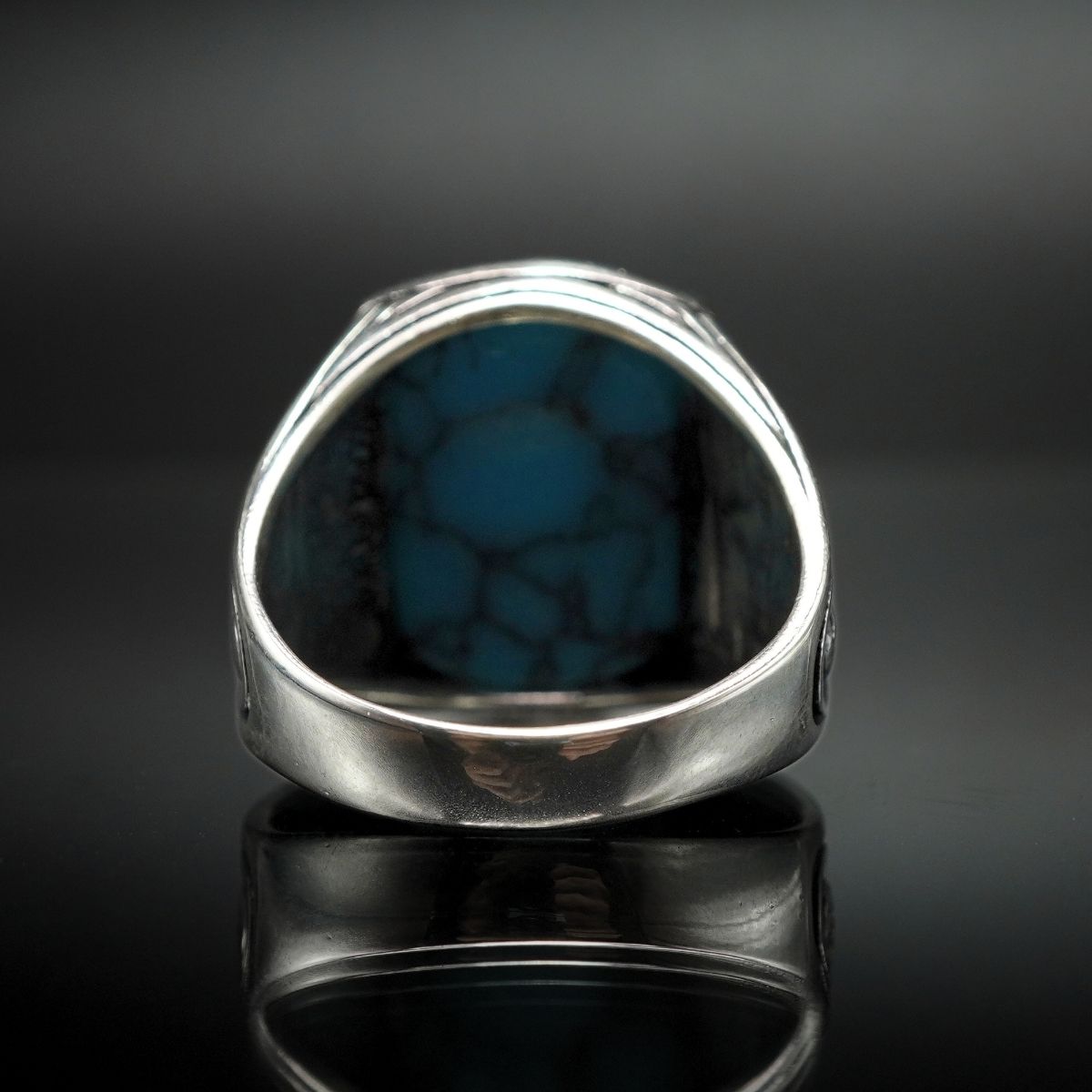 AMERICAN EAGLE TURQUOISE GEMSTONE 925 STERLING SILVER RING