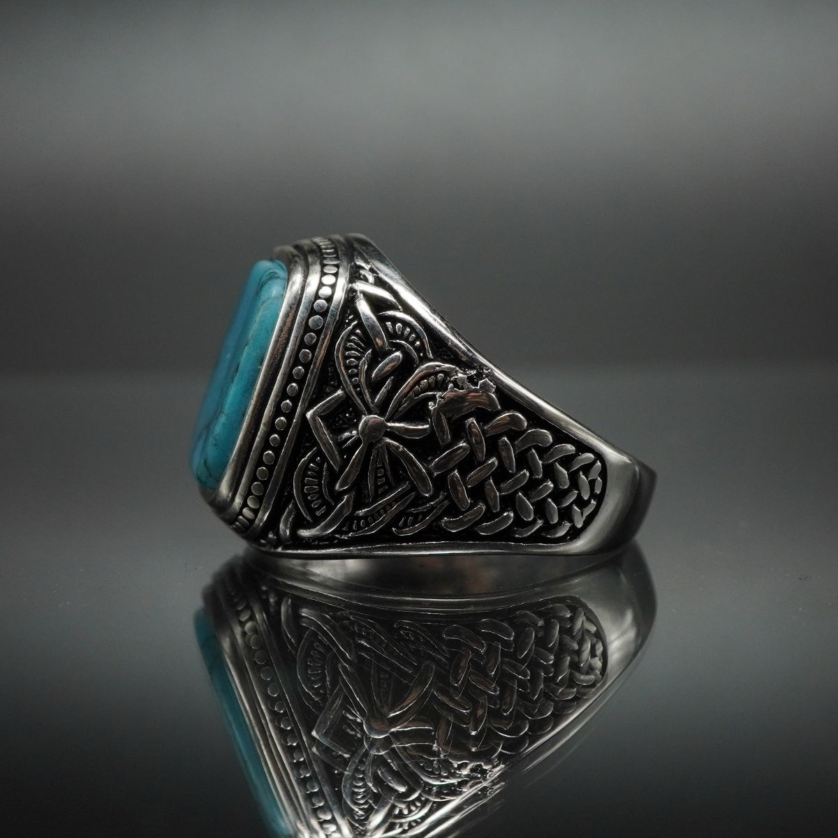 TURQUOISE RING 925 STERLING SILVER HANDMADE