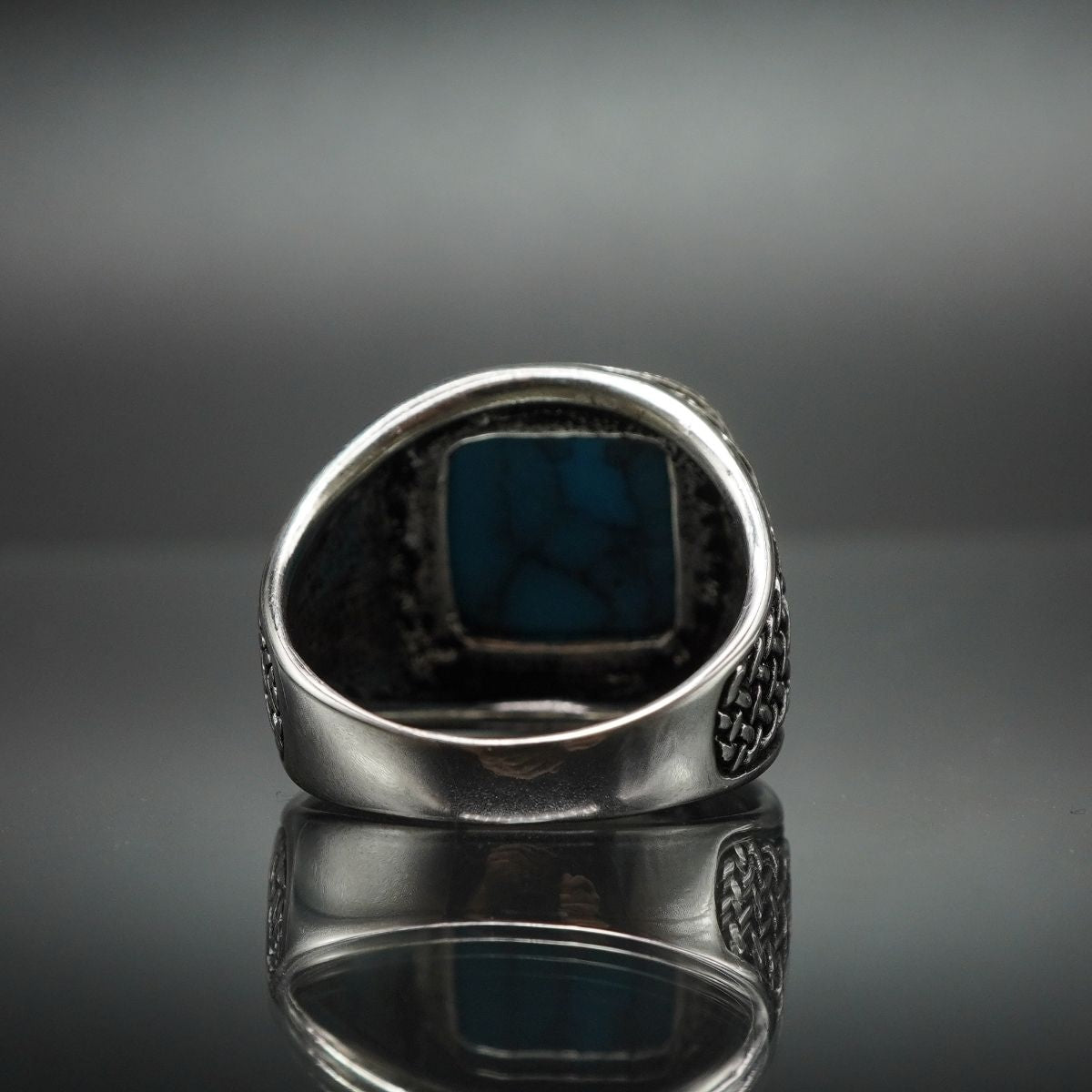 TURQUOISE RING 925 STERLING SILVER HANDMADE