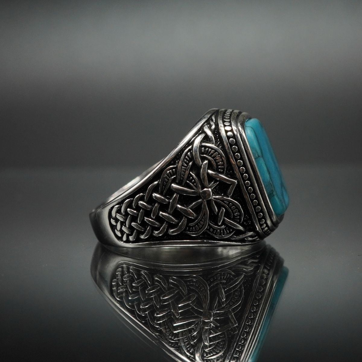 TURQUOISE RING 925 STERLING SILVER HANDMADE