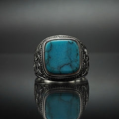 TURQUOISE RING 925 STERLING SILVER HANDMADE
