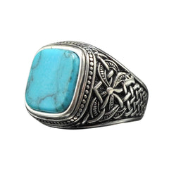 TURQUOISE RING 925 STERLING SILVER HANDMADE