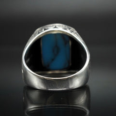 Men’s Handmade Turquoise Silver Ring